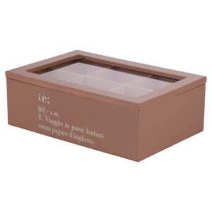 Scatola porta tè in legno